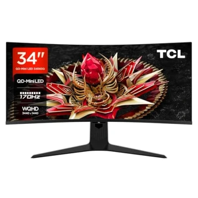 Abbildung von TCL 34R83Q, MiniLED Monitor mit 1100 Zonen und WQHD 170 Hz