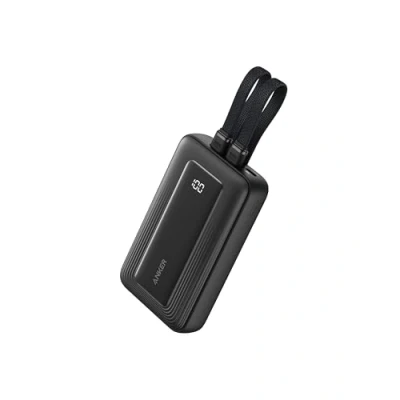 Abbildung von Anker Power Bank 10000mah, 30W Powerbank Klein Aber Stark High Speed, portables Ladegerät mit integriertem USB C Kabel, Schnelllade Akkupack für iPhone 16/15 Modelle, MacBook, Galaxy, iPad, und mehr