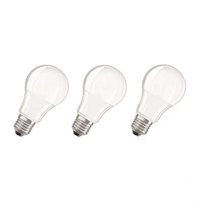 Abbildung von Osram LED Base Classic A Lampe, in Kolbenform mit E27 Sockel, nicht dimmbar, Ersetzt 60 Watt, Matt, Warmweiß 2700 Kelvin, 4 Stück (1er Pack)