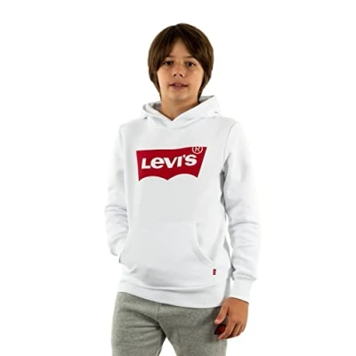 Abbildung von Levi&#039;s Batwing Screenprint Hoodie Kapuzenpullover für Kinder, Größe: 98, White