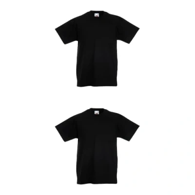 Abbildung von GIDUTEX 2er Pack Kinder Tshirts by Fruit of The Loom Original T Unisex (DE/NL/SE/PL, Numerisch, 164, Regular, 2, Schwarz)