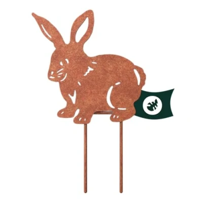 Abbildung von VERDOBA Kaninchen Gartendeko Rost Hase Garten Deko Hasen Gartenstecker Osterhasen aus Eisen mit Rostpatina Rostdeko für den Garten, Balkon &amp; Terrasse
