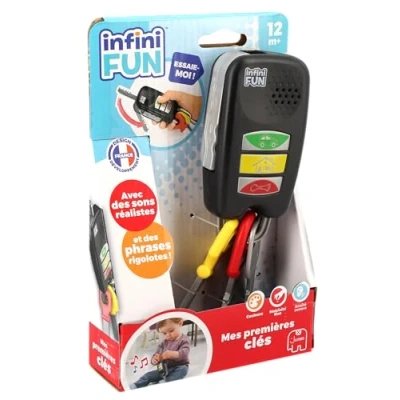 Abbildung von Infini Fun Meine ersten Schlüssel Nachahmungsspielzeug elektronisches Lernspielzeug für Babys und Kinder ab 12 Monaten