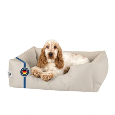 Abbildung von BedDog Hundebett Zara, Hundekissen mit abziehbaren waschbaren Bezug, Hundekorb, Hundesofa, für mittel große Hunde, XL