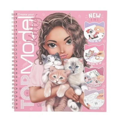 Abbildung von Depesche 13038 TOPModel Create your Kitty Malbuch mit 47 Seiten zum Gestalten von Katzen Motiven, inkl. 5 Stickerbogen