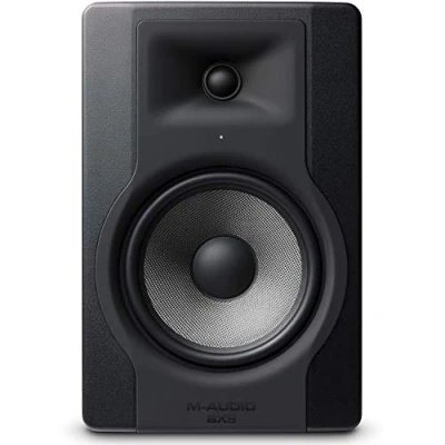 Abbildung von M Audio BX8 D3 Professionelle 2 Wege Aktiv Studiomonitor Lautsprecher für Musikproduktion und Mixing mit eingebauter Acoustic Space Control, 1 Stück