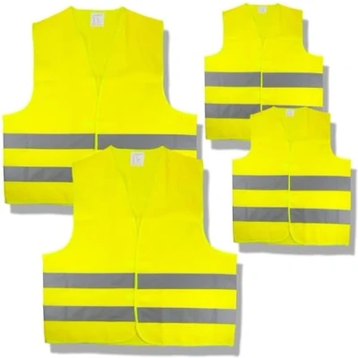 Abbildung von Cartrend 50252 Warnwesten 4er Family Set, 2 x Erwachsenen und Kinderwarnwesten