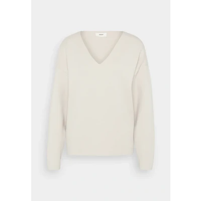 Abbildung von Object Objreynard Vneck E AW FAIR Strickpullover, Damen, Größe: Medium, Silver gray