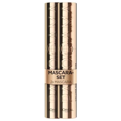 Abbildung von L&#039;Oréal Paris Mascara, Wimperntusche für extra Definition und Volumen, Mit Panorama Bürste Effekt, Volume Million Lashes, Black (Schwarz), Doppelpack