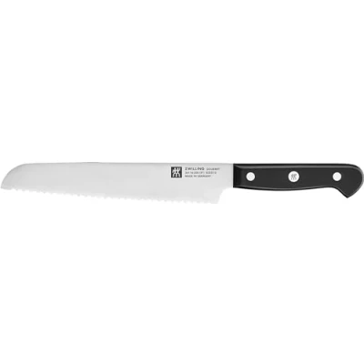 Abbildung von ZWILLING Gourmet Brotmesser, 20 cm, Rostfreier Spezialstahl, Ergonomischer Kunststoff Griff, Schwarz Made in Germany