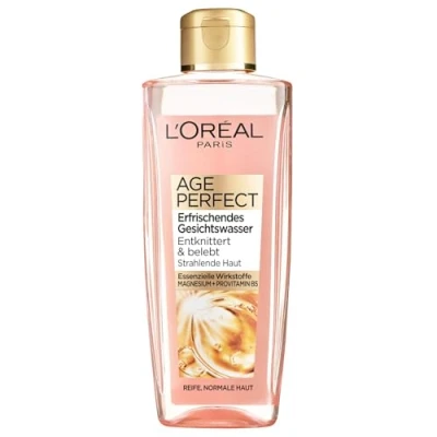 Abbildung von L&#039;Oréal Paris Gesichtsreinigung, Erfrischendes Gesichtswasser zur Reinigung und Pflege, Für reife Haut, Age Perfect, 1 x 200 ml
