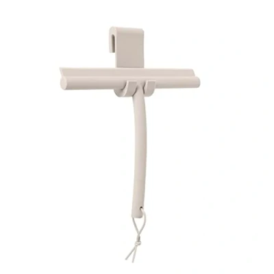 Abbildung von Blomus Duschabzieher VIPO Duschwischer mit Halterung 24 cm breit Abzieher aus Silikon für Dusche, Badezimmer Fensterabzieher Scheibenabzieher Moonbeam (69201)