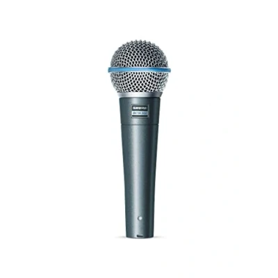 Abbildung von Shure BETA 58A Gesangsmikrofon Dynamisches Mikrofon mit Supernierencharakteristik für Bühne und Studio, inklusive verstellbarem Stativadapter A25D