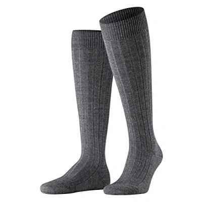 Abbildung von FALKE Herren Kniestrümpfe Teppich Im Schuh M KH Wolle lang einfarbig 1 Paar, Grau (Dark Grey 3070), 43 44