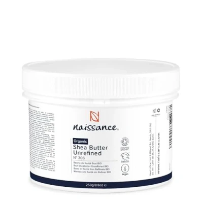 Abbildung von Naissance Sheabutter BIO (Nr. 306) 250g rein und natürlich, unraffiniert, zertifiziert, handgeknetet, vegan &amp; parfümfrei ethisch nachhaltig hergestellt aus Ghana