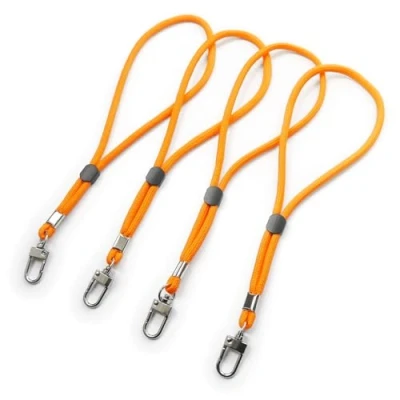 Abbildung von trage.band® kurzes verstellbares Handgelenk Trageband mit Karabinerhaken, 4 St. orange