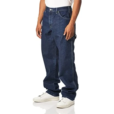 Abbildung von Dickies, Herren, Denim Utility Jeans, legere Passform, GESPÜLT INDIGOBLAU, 32W / 32L