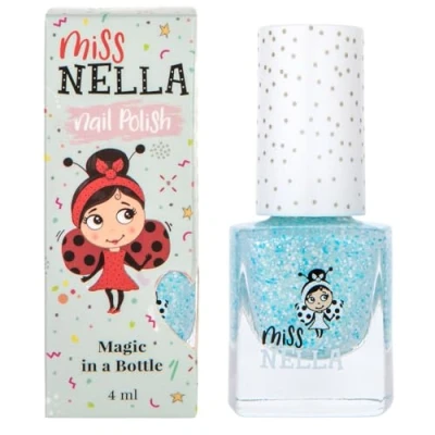 Abbildung von Miss Nella Once Upon A Time abziehbarer Nagellack speziell für Kinder, rosa Glitzer, Peel Off Formel, ungiftig, wasserbasiert und geruchsneutral