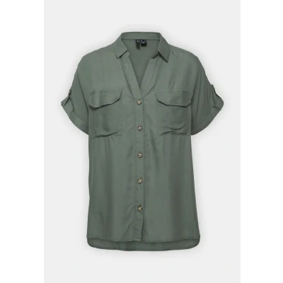 Abbildung von Vero Moda Vmbumpy Hemdbluse, Damen, Größe: Large, Laurel wreath