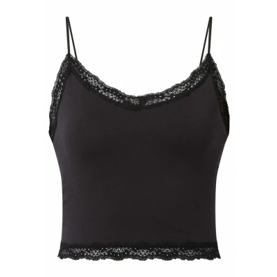 Abbildung von ONLY Onlvicky Seamless Cropped Unterhemd/shirt, Damen, Größe: S/M, Schwarz