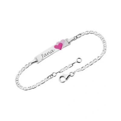 Abbildung von Gravierbares Armband aus 925er Silber mit Herz Armbänder