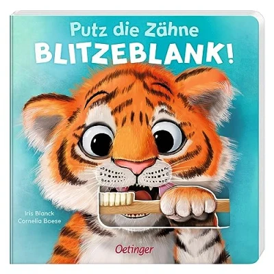 Abbildung von Putz die Zähne blitzeblank!: Pappbilderbuch zur Unterstützung der Zahnputz Routine mit robusten Schiebeelementen für Kinder ab 2 Jahren (Das kann ich schon!)