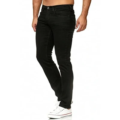 Abbildung von Tazzio Jeans Herren Slim Fit Stretch Jeanshose Hose Denim 16533 (32/34, Schwarz Berlin)
