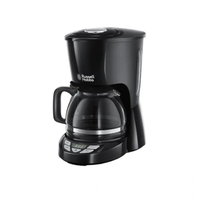 Abbildung von Russell Hobbs Kaffeemaschine [Digitaler Timer, Brausekopf für optimale Extraktion&amp;Aroma] Textures+ (max 10 Tassen, 1,25l Glaskanne, Warmhalteplatte, Tropf Stopp) Filterkaffeemaschine 22620 56, Schwarz