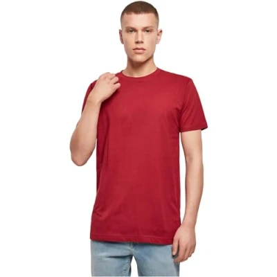 Abbildung von Build Your Brand Herren T Shirt Round Neck, burgundy, M