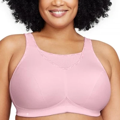 Abbildung von Große Größen Plusgröße Bustier Sport BH mit bestem Halt ohne Bügel Nr. 1066, Perfekt Pink, 85H