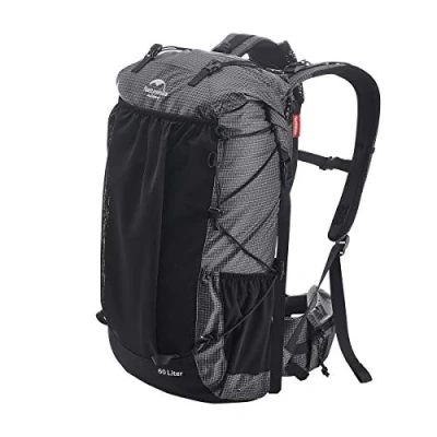 Abbildung von Naturehike Rock 60+5L Interner Rahmen Wanderrucksack für Outdoor Camping Reisen Backpacking Rucksack (Schwarz 60+5L)
