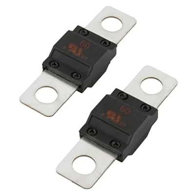Abbildung von 2 Stück SeKi Midi Schraubsicherung Hochstromsicherung 60A Ampere bis 32V DC KFZ Auto LKW Streifensicherung