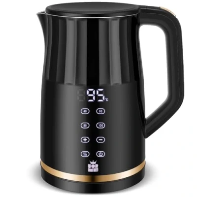 Abbildung von ForMe Edelstahl Wasserkocher 1,7 L mit Temperatureinstellung Temperaturwahl 40 100C I LED Digitale Temperaturanzeige Temperatur Einstellbar Kessel Teekanne Teekessel Warmhaltefunktion BPA Frei