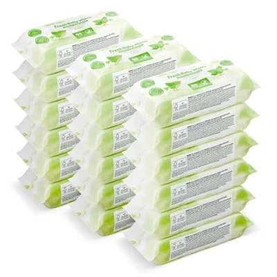Abbildung von by Amazon Fresh Baby Feuchttücher, 1080 Tücher, 18er Pack (1 x 60 Stück)