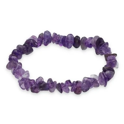 Abbildung von Lebensquelle Plus Amethyst Splitterarmband Echter Hochwertiges Edelstein Armband