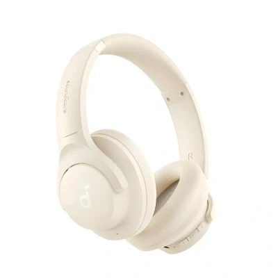 Abbildung von soundcore by Anker Q20i kabelloser Bluetooth Over Ear Kopfhörer mit Hybrid Active Noise Cancelling, 40h Spielzeit im ANC Modus, Hi Res Audio, tiefer Bass, Personalisierung per App(Weiß)