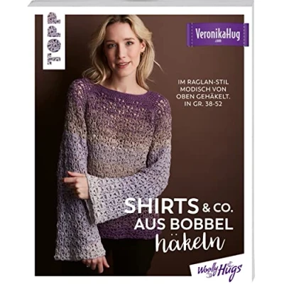 Abbildung von Shirts &amp; Co. aus Bobbel häkeln: Im Raglan Stil modisch von oben gehäkelt. In Gr. 38 52