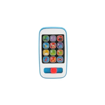 Abbildung von Fisher Price Lernspaß Musikspielzeug für Babys und Kleinkinder Smartphone mit Lichtern Kinder ab 6 Monaten, grau, deutsche Version, HXB89
