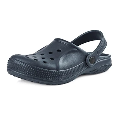 Abbildung von Ladeheid Clogs Kinder Schuhe für Mädchen und Jungen leichte Gartenclogs Gartenschuhe KL055 (Dunkelblau, 25 EU)