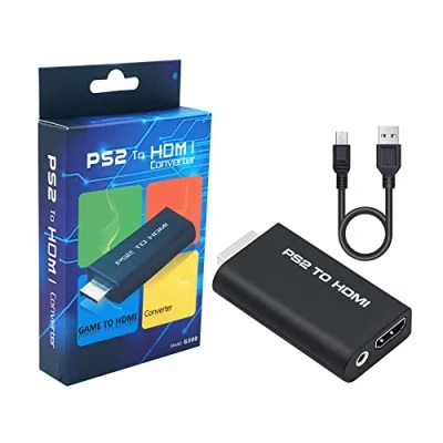 Abbildung von Mcbazel PS2 Audio/Video Adapter auf HDMI Konverter mit 3,5 mm Audioausgang für HDTV Monitor