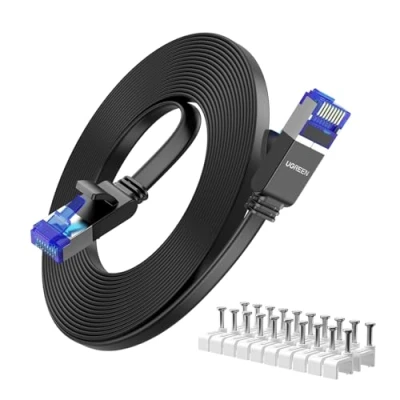 Abbildung von UGREEN Cat 8 LAN Kabel 40Gbps 2000MHz Superschnell Netzwerkkabel POE RJ45 Ethernet Wlankabel kompatibel mit PS4/5/6, Xbox, Switch, Router, Modem (15M)