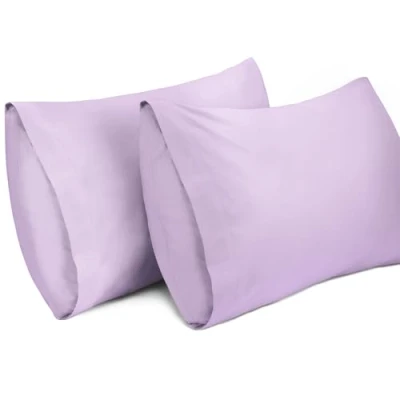 Abbildung von Lirex 2er Pack Kissenbezug 50 x 70 cm 100% Baumwolle Kissenbezüge Anthrazit Kissenhülle Hypoallergen, Oeko TEX Zertifiziert, Violett