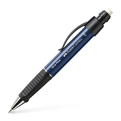 Abbildung von FABER CASTELL 130732 Druckbleistift GRIP PLUS, Minenstärke: 0,7 mm, Schaftfarbe: blau metallic, 1 Stück