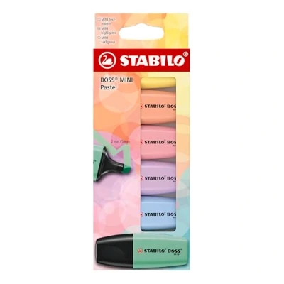 Abbildung von STABILO Textmarker BOSS MINI Pastel 6er Pack 6 Farben