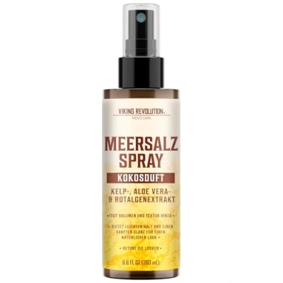 Abbildung von Viking Revolution Kokosnuss Sea Salt Spray Hair Men Meersalzspray für Männer Salzspray mit Kelp, Aloe Vera &amp; Rotalgenextrakt Haarspray mehr Volumen 260 ml