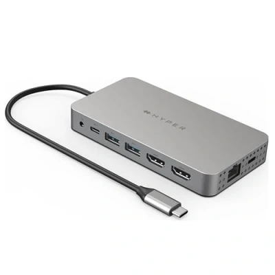 Abbildung von Hyper Drive Dual HDMI 10 in1 Travel Dock für MacBook