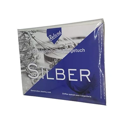 Abbildung von Silberputztuch Für Schmuck 30x24 cm Besteck &amp; Münzen Hochwertiges Multifaser Tuch Made in Germany