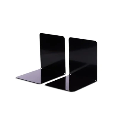 Abbildung von MAUL Buchstütze aus Metall (2er Pack) 14x12x14cm Bücherhalter, Organzier für Kinder, Bücher, Büro, Regal Bücherstütze magnetisch stabilem Stilvoller Buchhalter Schwarz