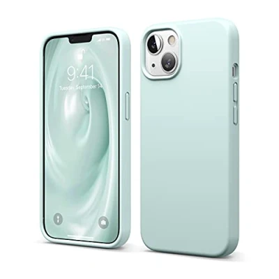Abbildung von elago Liquid Silicone Case Kompatibel mit iPhone 13 Hülle (6,1&quot;), Hochwertiges Silikon, Rundumschutz Handyhülle : 3 Layer Struktur Schutzhülle, Kratzfestes Weiches Mikrofaserfutter (Grün)