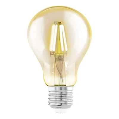 Abbildung von EGLO LED E27 Lampe, Amber Vintage Glühbirne, Lampe für Retro Beleuchtung, 4 Watt (entspricht 30 Watt), 320 Lumen, warmweiß, 2200 Kelvin, Leuchtmittel, Edison Glühbirne A75, Ø 7,5 cm